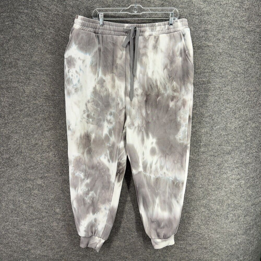 Rue 21 Activewear Sweatpants Women 3X Plus Gray Colorblock Fleece High Rise